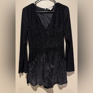 Love Black Velvet Jumpsuit